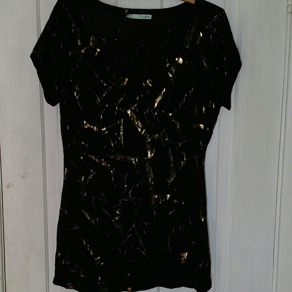 Black and Metallic Gold Shirt
